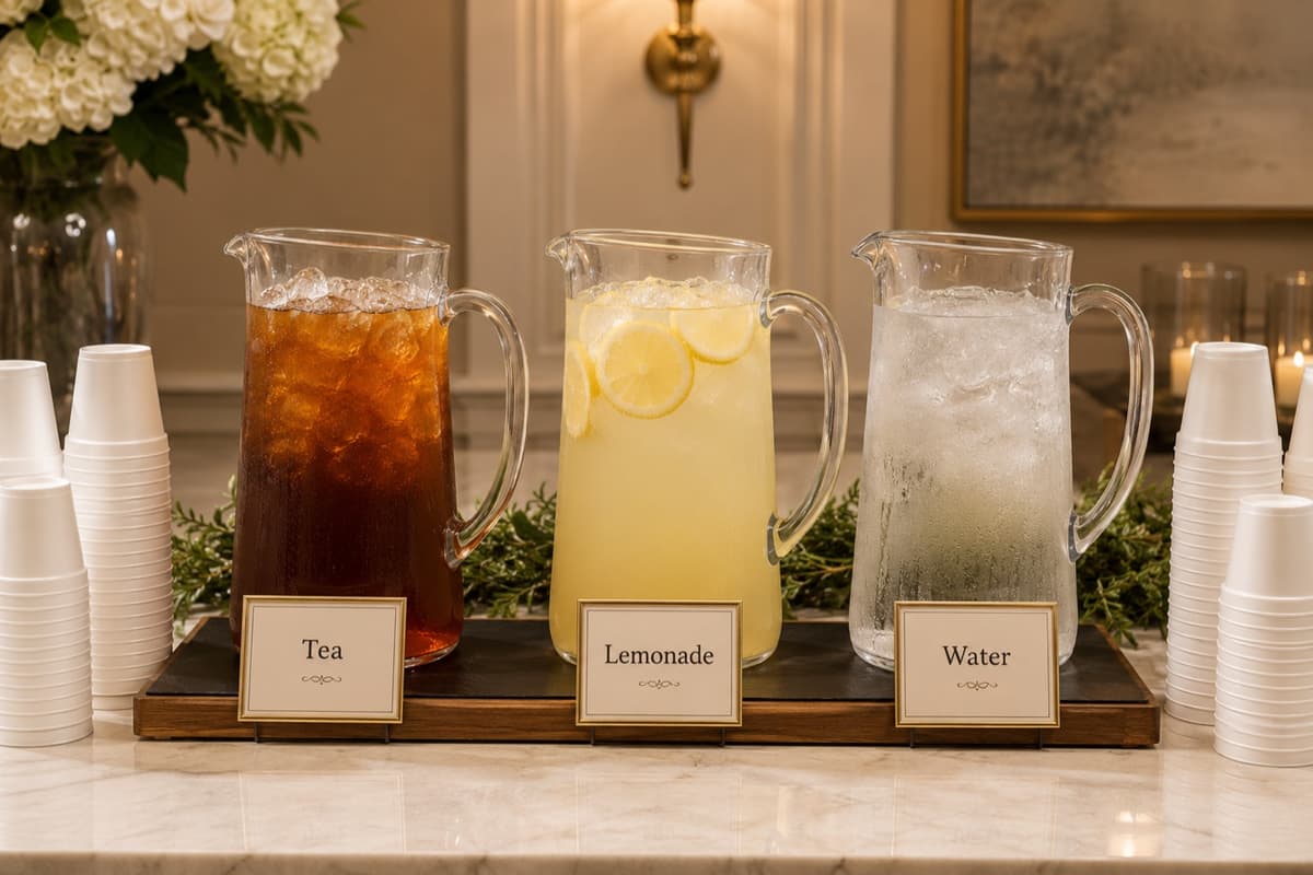 A celebration beverage station